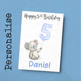 Personalised 1st, 2nd, 3rd, 4th, 5th Birthday Card for Son, Grandson, Nephew, Godson, Boys Koala Card