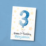 Personalised 3rd Birthday Card For Boy Custom Name Card For Boy Third Birthday Card For Child Birthday Card for Boy Custom 3rd Birthday