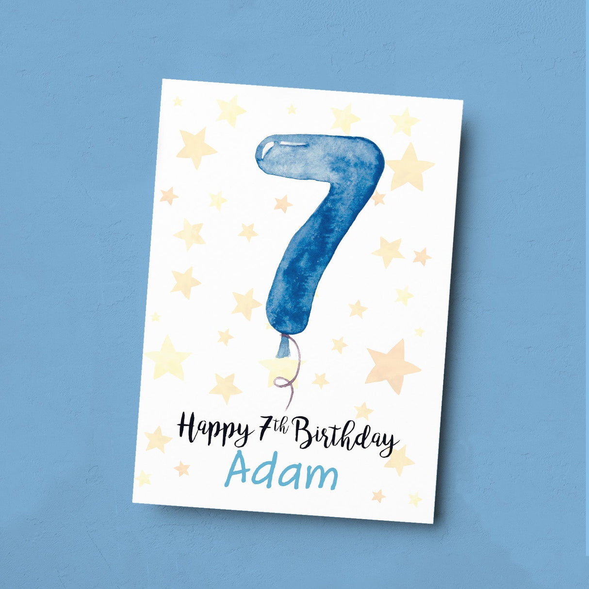 Personalised 7th Birthday Card For Boy Custom Name Card For Boy Seventh Birthday Card For Child Birthday Card for Boy Custom 7th Birthday