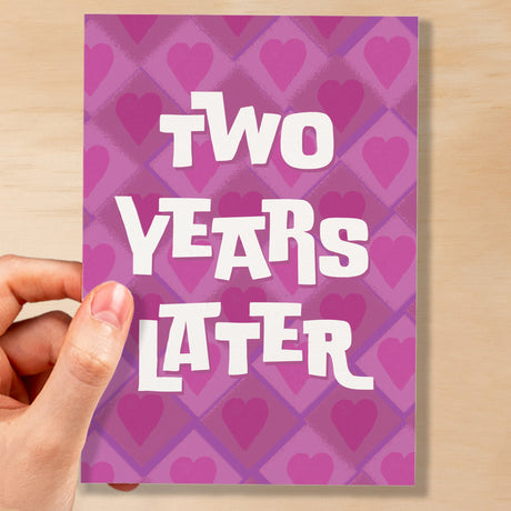 2nd Wedding Anniversary Card For Wife Anniversary Card for Husband Anniversary Card For Boyfriend or Girlfriend Second Anniversary Gift