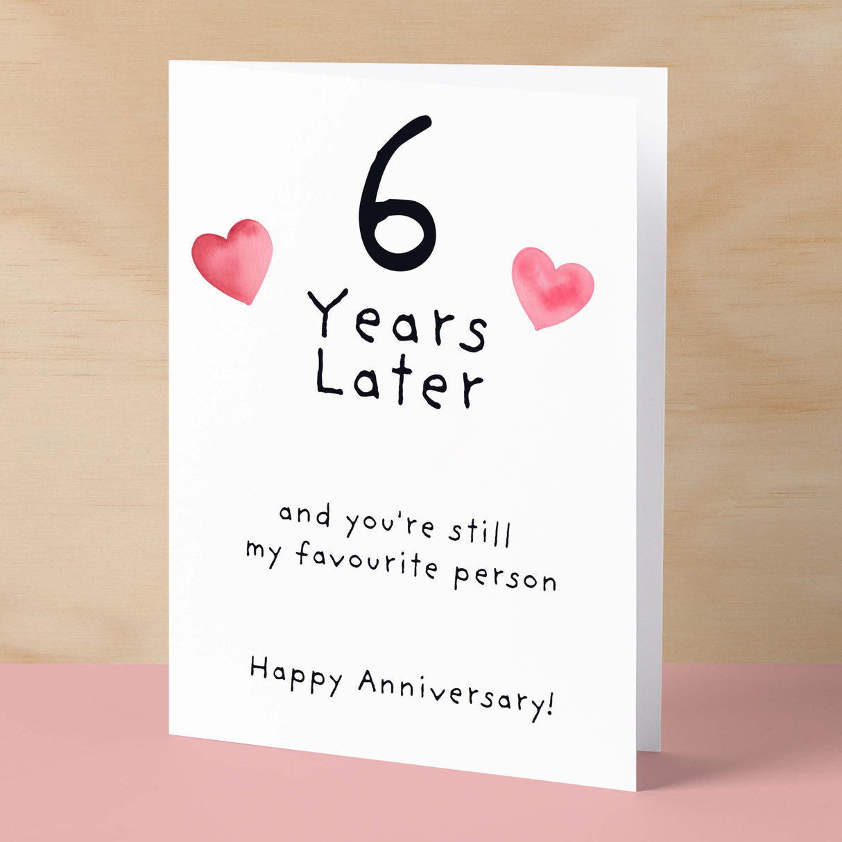 6th Wedding Anniversary Card For Wife Anniversary Card for Husband 6 Year Anniversary Card For Boyfriend or Girlfriend Sixth Anniversary