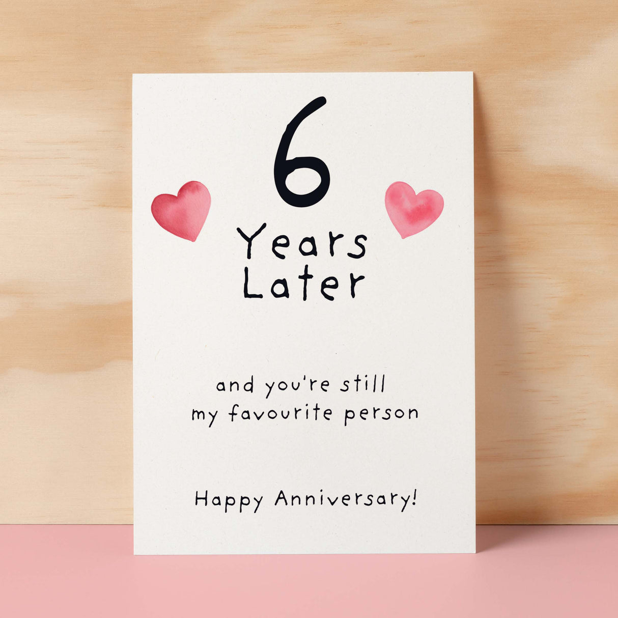 6th Wedding Anniversary Card For Wife Anniversary Card for Husband 6 Year Anniversary Card For Boyfriend or Girlfriend Sixth Anniversary