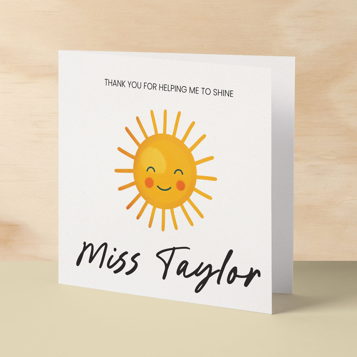 Personalised Teacher Card Thank You Teacher Card Thank Customisable Thank You Teacher Card For Primary School Leavers Help Me Shine