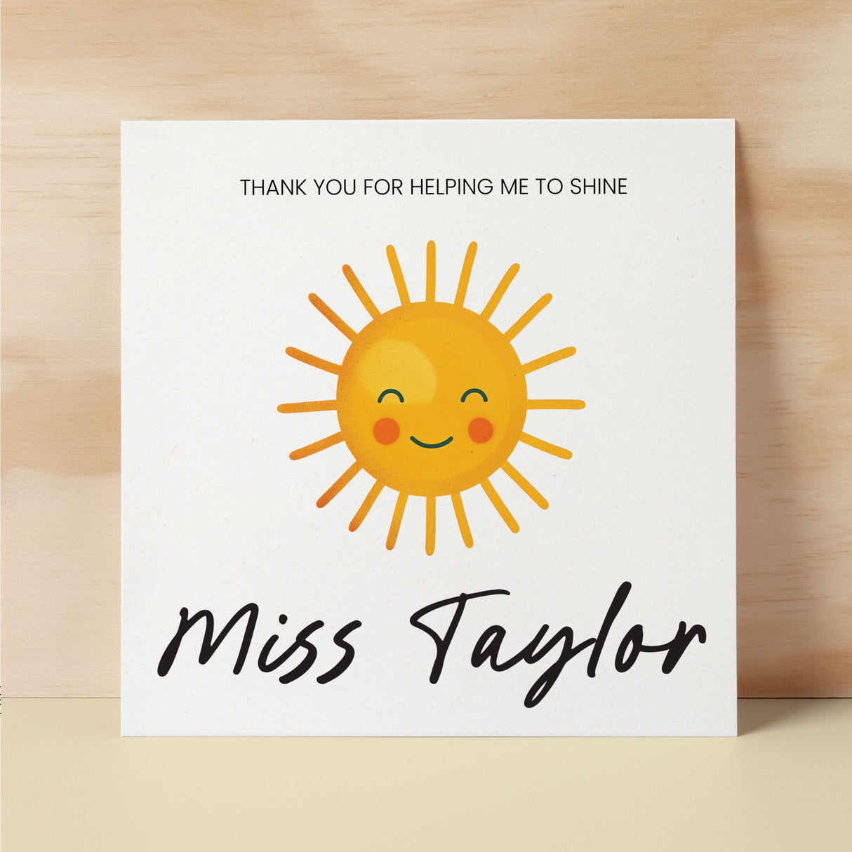 Personalised Teacher Card Thank You Teacher Card Thank Customisable Thank You Teacher Card For Primary School Leavers Help Me Shine