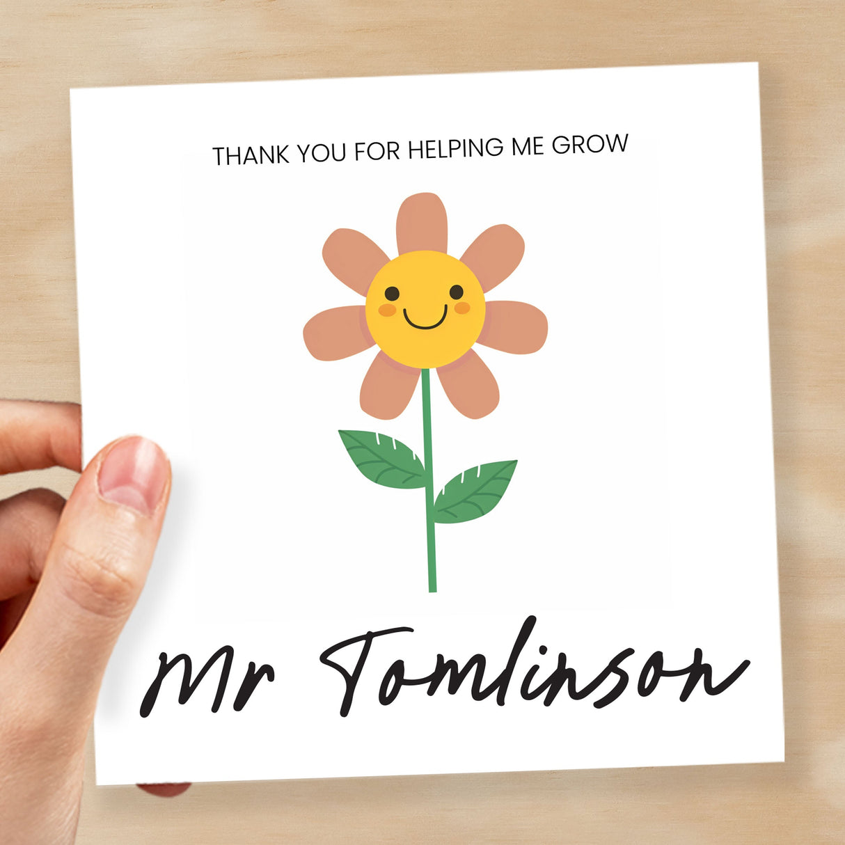 Personalised Teacher Card Thank You Teacher Card Thank Customisable Thank You Teacher Card For Primary School Leavers Help Me Grow