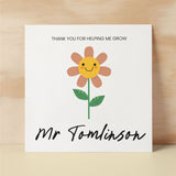 Personalised Teacher Card Thank You Teacher Card Thank Customisable Thank You Teacher Card For Primary School Leavers Help Me Grow