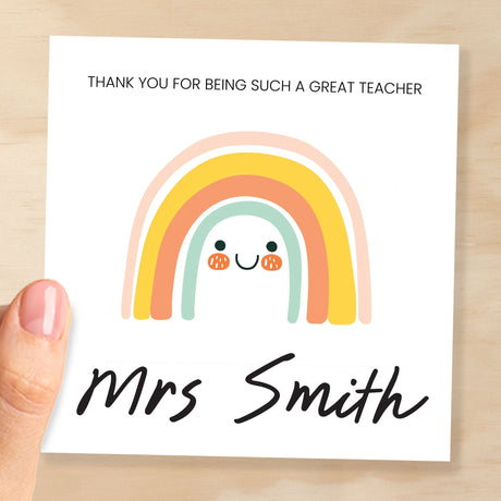 Personalised Teacher Card Thank You Teacher Card Thank Customisable Thank You Teacher Card For Primary School Leavers Great Teacher