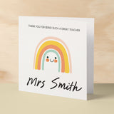 Personalised Teacher Card Thank You Teacher Card Thank Customisable Thank You Teacher Card For Primary School Leavers Great Teacher