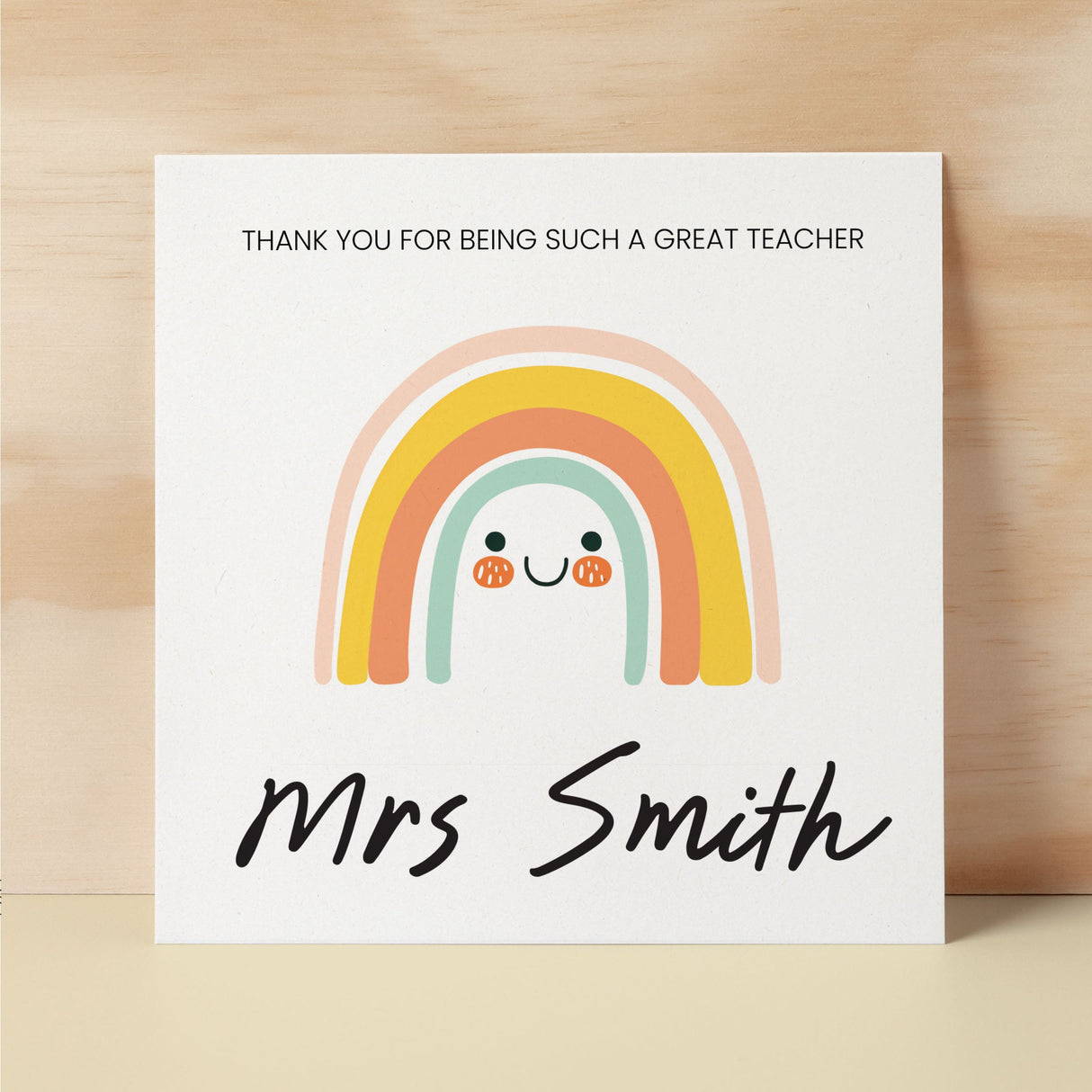 Personalised Teacher Card Thank You Teacher Card Thank Customisable Thank You Teacher Card For Primary School Leavers Great Teacher