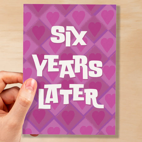 6th Wedding Anniversary Card For Wife Anniversary Card for Husband Anniversary Card For Boyfriend or Girlfriend Sixth Anniversary Gift