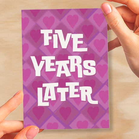 5th Wedding Anniversary Card For Wife Anniversary Card for Husband Anniversary Card For Boyfriend or Girlfriend Fifth Anniversary Gift