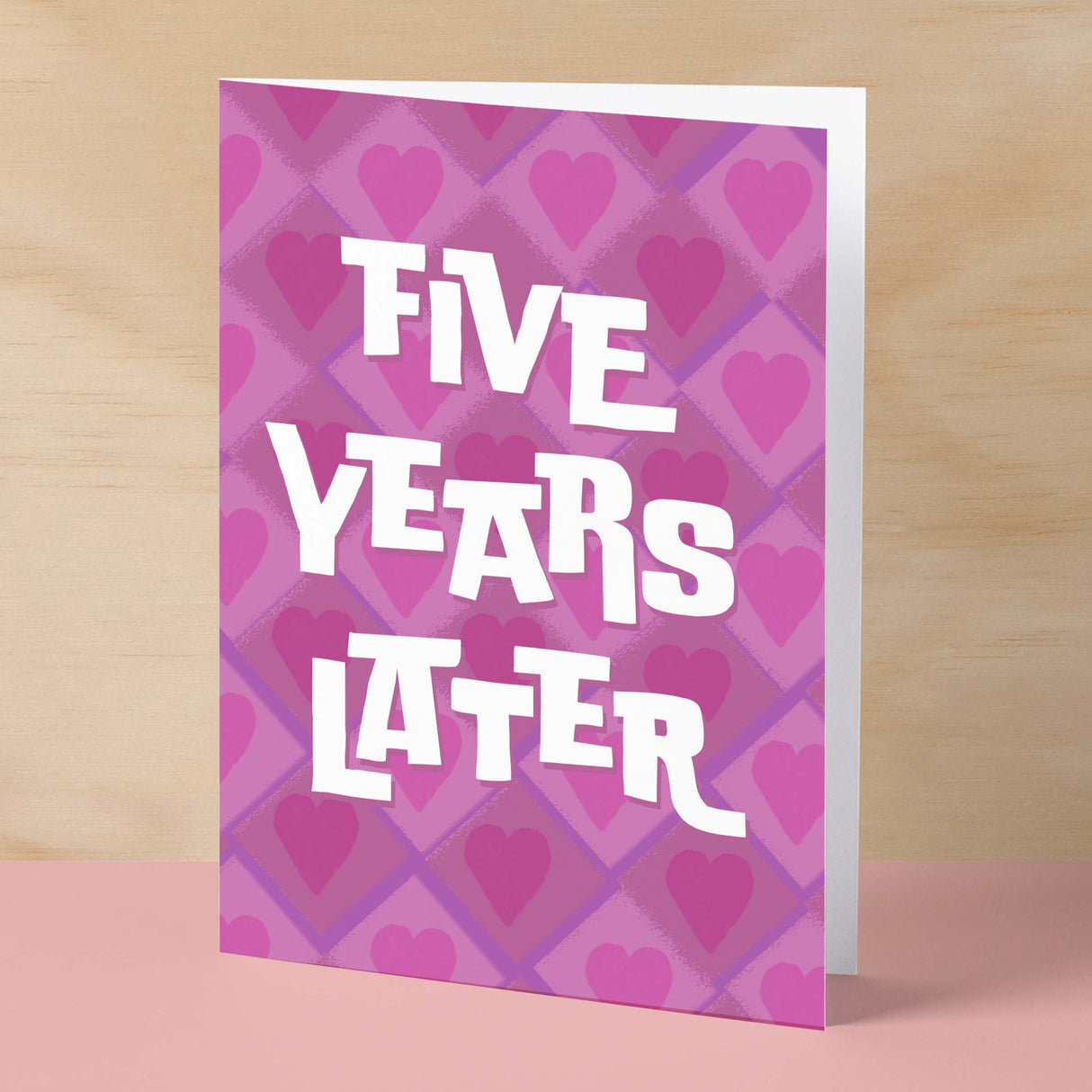 5th Wedding Anniversary Card For Wife Anniversary Card for Husband Anniversary Card For Boyfriend or Girlfriend Fifth Anniversary Gift