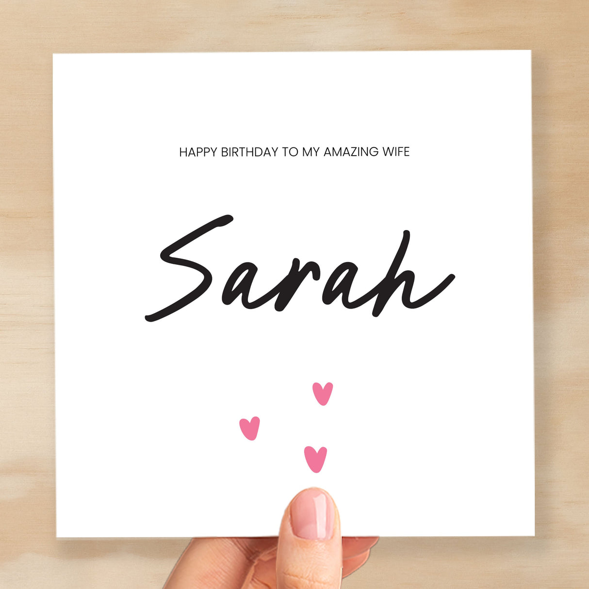 Personalised Birthday Card For Wife Happy Birthday Card For Wife Custom Card For Wife Amazing Wife Birthday Card