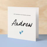 Personalised Anniversary Card For Boyfriend Anniversary Card For Boyfriend Custom Card For Boyfriend Amazing Boyfriend Anniversary Card