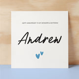 Personalised Anniversary Card For Boyfriend Anniversary Card For Boyfriend Custom Card For Boyfriend Amazing Boyfriend Anniversary Card