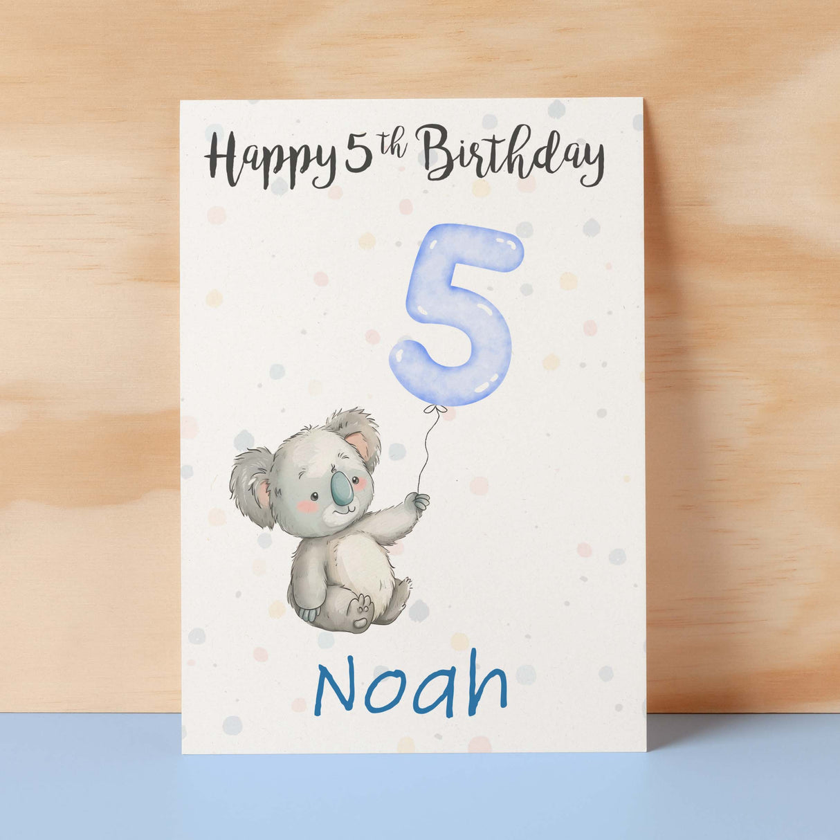 Personalised 1st, 2nd, 3rd, 4th, 5th Birthday Card for Son, Grandson, Nephew, Godson, Boys Koala Card