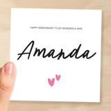 Personalised Anniversary Card For Wife Anniversary Card For Wife Custom Card For Wife Amazing Wife Anniversary Card