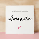 Personalised Anniversary Card For Wife Anniversary Card For Wife Custom Card For Wife Amazing Wife Anniversary Card