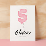 Personalised 5th Birthday Card For Girl Five Year Old Birthday Card Custom Card For Fifth Birthday For Girl Happy 5th Birthday Card