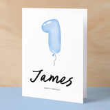 Personalised 1st Birthday Card For Boy One Year Old Birthday Card Custom Card For First Birthday For Boy Happy 1st Birthday Card