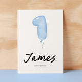 Personalised 1st Birthday Card For Boy One Year Old Birthday Card Custom Card For First Birthday For Boy Happy 1st Birthday Card