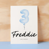 Personalised 3rd Birthday Card For Boy Three Year Old Birthday Card Custom Card For Third Birthday For Boy Happy 3rd Birthday Card