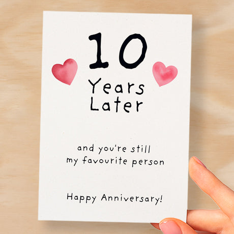 10th Wedding Anniversary Card For Wife Anniversary Card for Husband 10 Year Anniversary Card For Boyfriend or Girlfriend 10 Year Anniversary Card