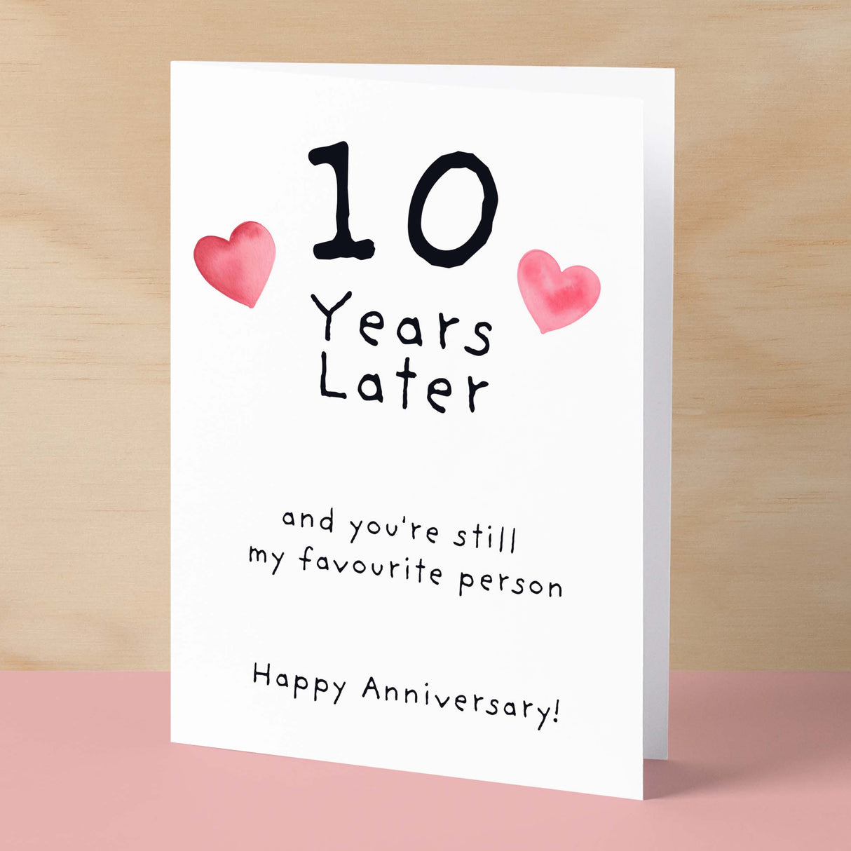 10th Wedding Anniversary Card For Wife Anniversary Card for Husband 10 Year Anniversary Card For Boyfriend or Girlfriend 10 Year Anniversary Card