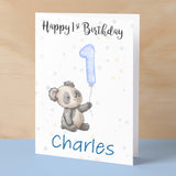 Personalised 1st, 2nd, 3rd, 4th, 5th Birthday Card for Son, Grandson, Nephew, Godson, Boys Panda Card