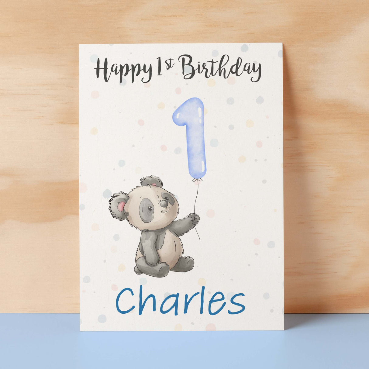 Personalised 1st, 2nd, 3rd, 4th, 5th Birthday Card for Son, Grandson, Nephew, Godson, Boys Panda Card