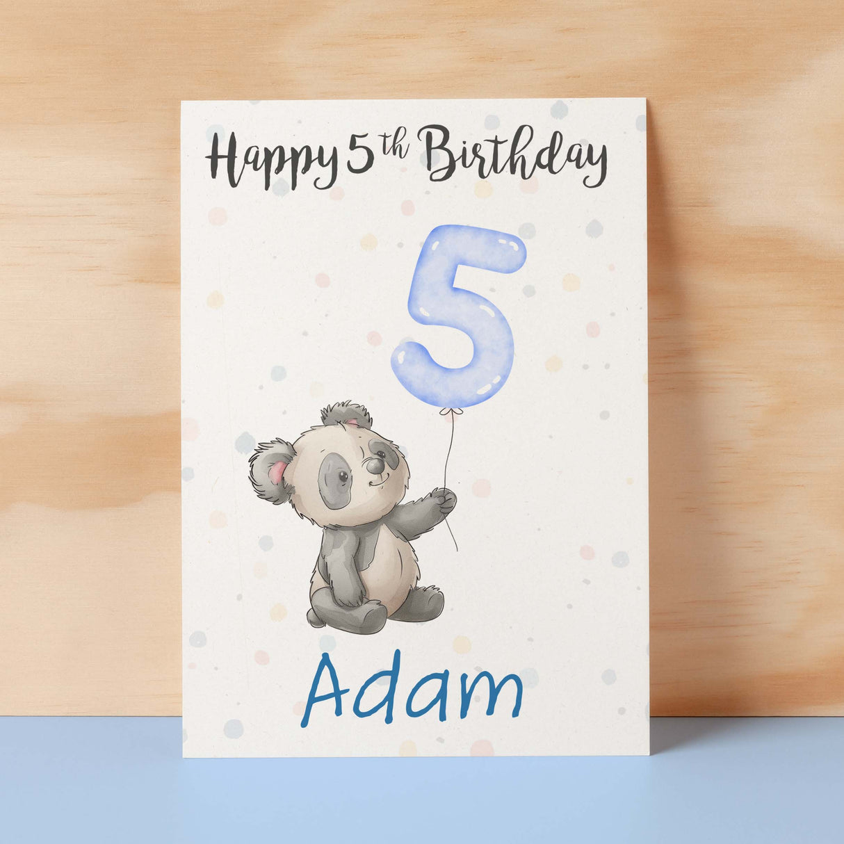 Personalised 1st, 2nd, 3rd, 4th, 5th Birthday Card for Son, Grandson, Nephew, Godson, Boys Panda Card