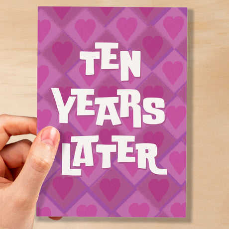 10th Wedding Anniversary Card For Wife Anniversary Card for Husband Anniversary Card For Boyfriend or Girlfriend Tenth Anniversary Gift