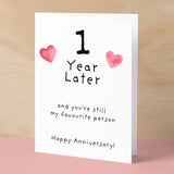 1st Wedding Anniversary Card For Wife Anniversary Card for Husband Anniversary Card For Boyfriend or Girlfriend First Anniversary Gift