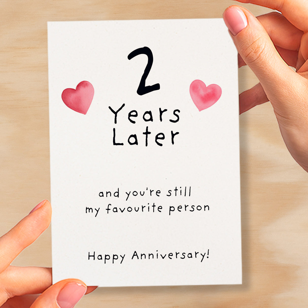 2nd Wedding Anniversary Card For Wife Anniversary Card for Husband 2 Year Anniversary Card For Boyfriend or Girlfriend Second Anniversary