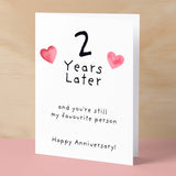 2nd Wedding Anniversary Card For Wife Anniversary Card for Husband 2 Year Anniversary Card For Boyfriend or Girlfriend Second Anniversary