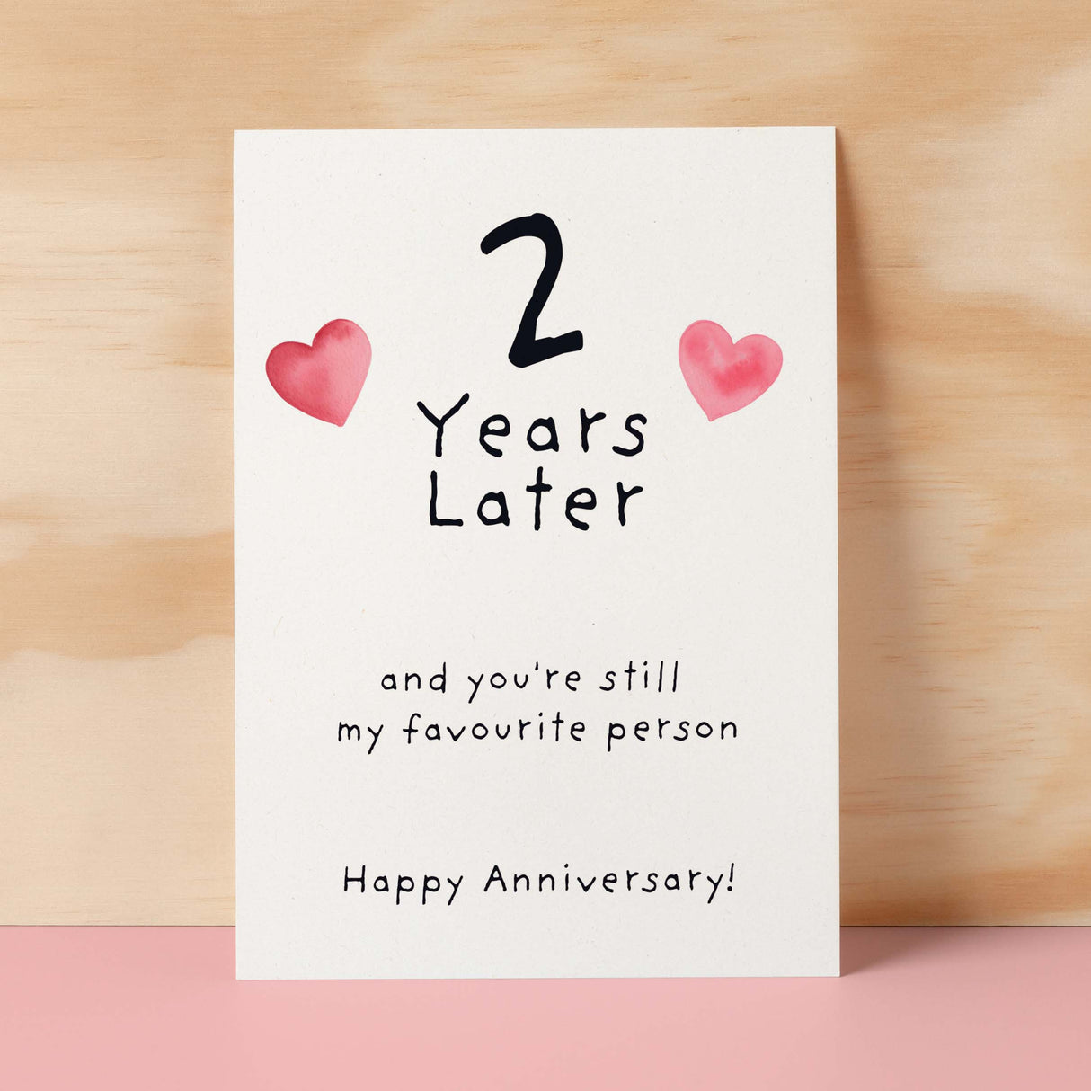 2nd Wedding Anniversary Card For Wife Anniversary Card for Husband 2 Year Anniversary Card For Boyfriend or Girlfriend Second Anniversary