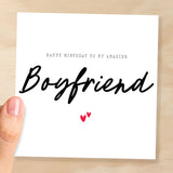 Birthday Card For Boyfriend Happy Birthday Card For Boyfriend Simple Birthday Card For Amazing Boyfriend Love Hearts Birthday Card