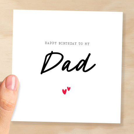 Birthday Card For Dad Happy Birthday Card For Dad Simple Birthday Card For Dad Love Hearts Birthday Card For Dad