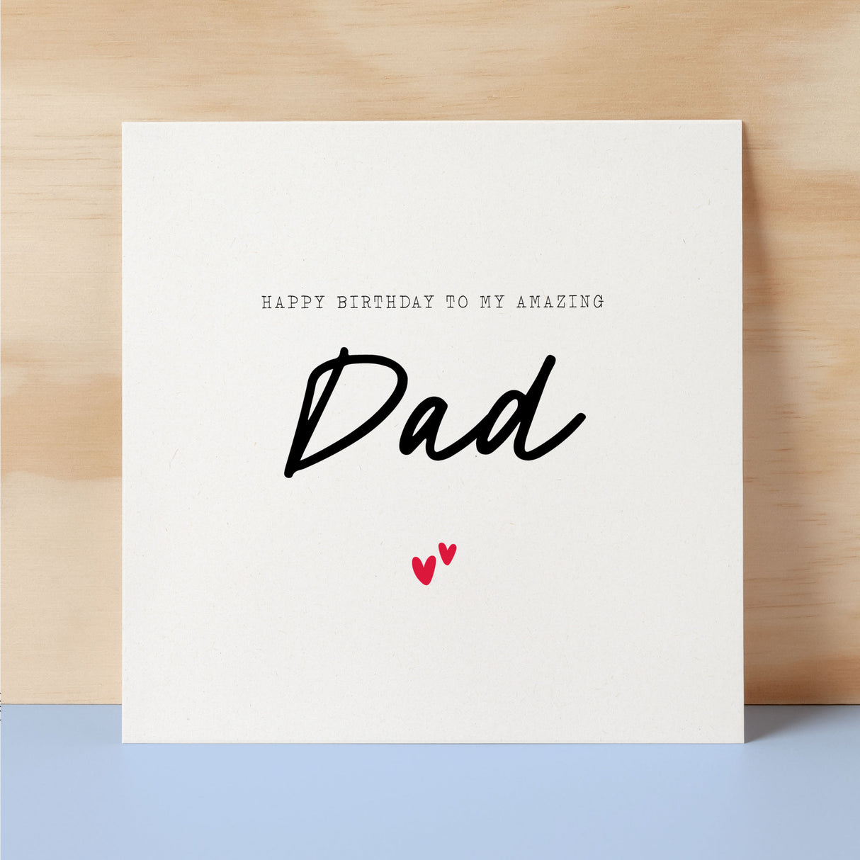 Birthday Card For Dad Happy Birthday Card For Dad Simple Birthday Card For Amazing Dad Love Hearts Birthday Card