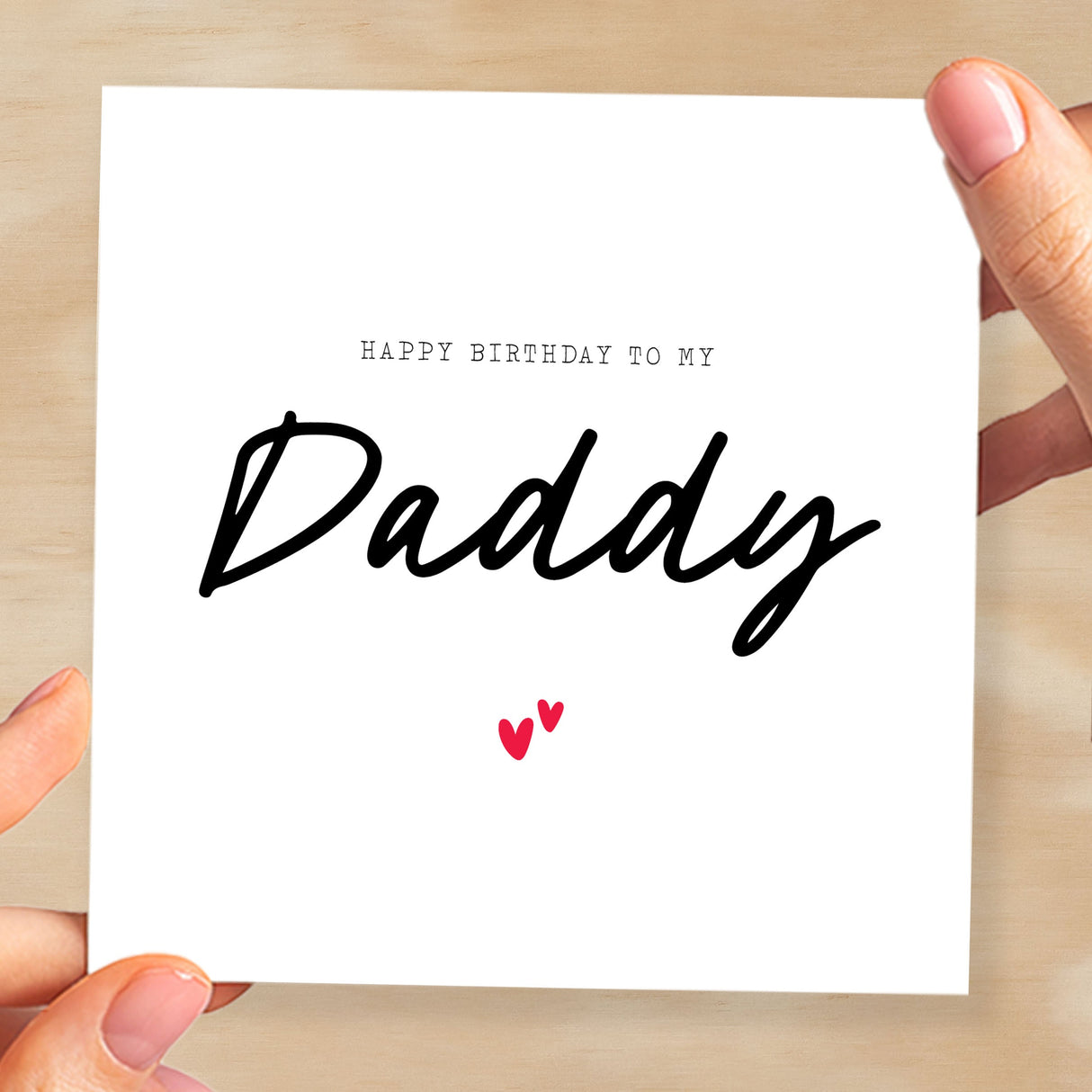 Birthday Card For Daddy Happy Birthday Card For Daddy Simple Birthday Card For Daddy Love Hearts Birthday Card For Daddy