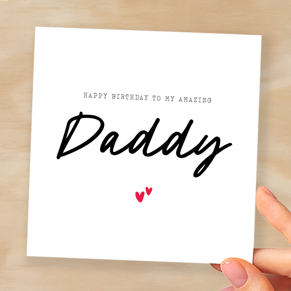 Birthday Card For Daddy Happy Birthday Card For Daddy Simple Birthday Card For Amazing Daddy Love Hearts Birthday Card