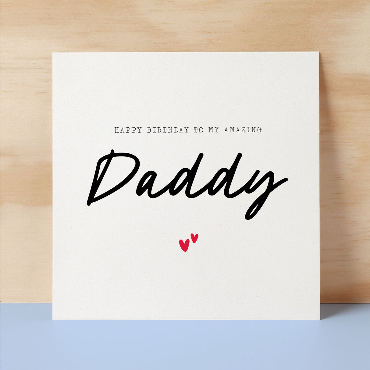 Birthday Card For Daddy Happy Birthday Card For Daddy Simple Birthday Card For Amazing Daddy Love Hearts Birthday Card