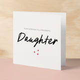 Birthday Card For Daughter Happy Birthday Card For Daughter Simple Birthday Card For Wonderful Daughter Love Hearts Birthday Card