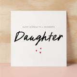 Birthday Card For Daughter Happy Birthday Card For Daughter Simple Birthday Card For Wonderful Daughter Love Hearts Birthday Card