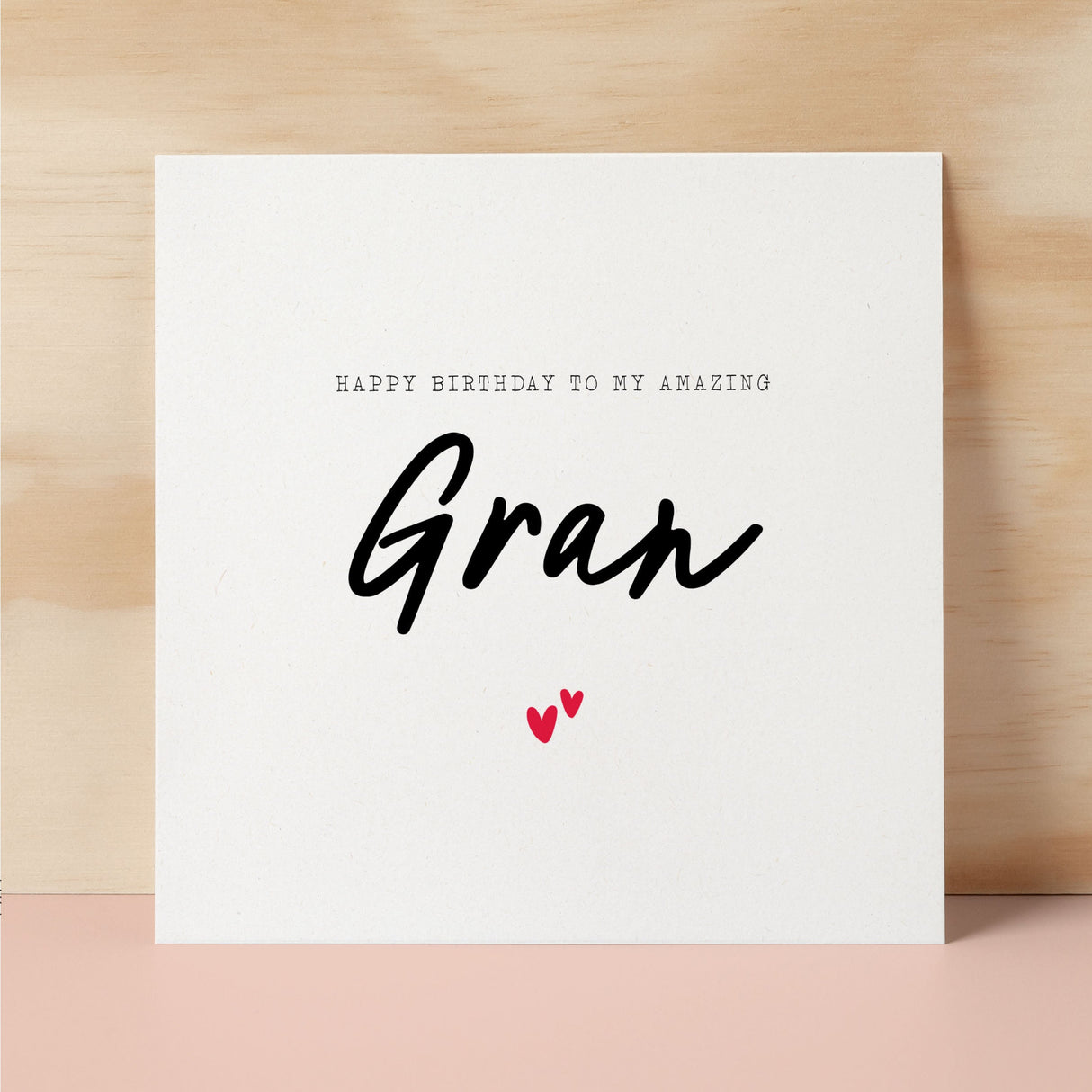 Birthday Card For Gran Happy Birthday Card For Gran Simple Birthday Card For Amazing Gran Love Hearts Birthday Card