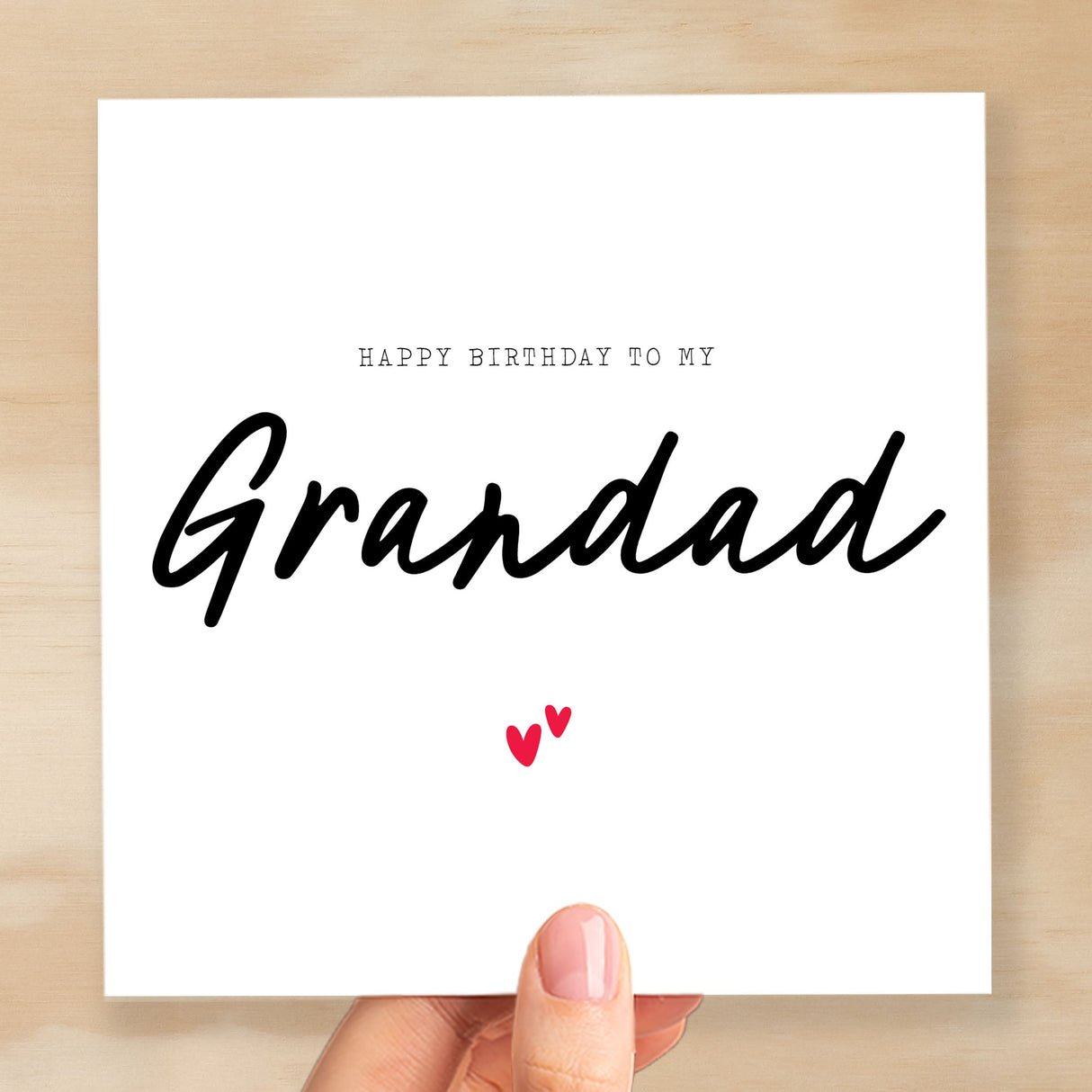 Birthday Card For Grandad Happy Birthday Card For Grandad Simple Birthday Card For Grandad Love Hearts Birthday Card For Grandad