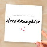 Birthday Card For Granddaughter Happy Birthday Card For Granddaughter Simple Birthday Card For Wonderful Granddaughter Birthday Card