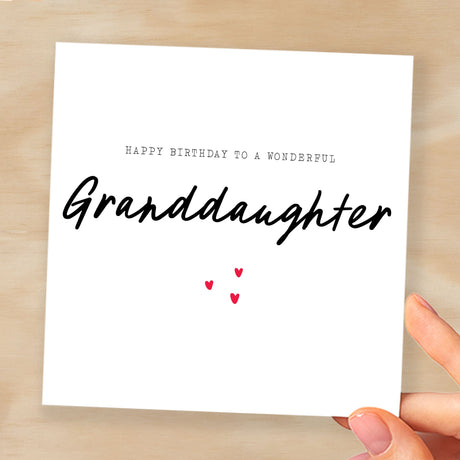 Birthday Card For Granddaughter Happy Birthday Card For Granddaughter Simple Birthday Card For Wonderful Granddaughter Birthday Card