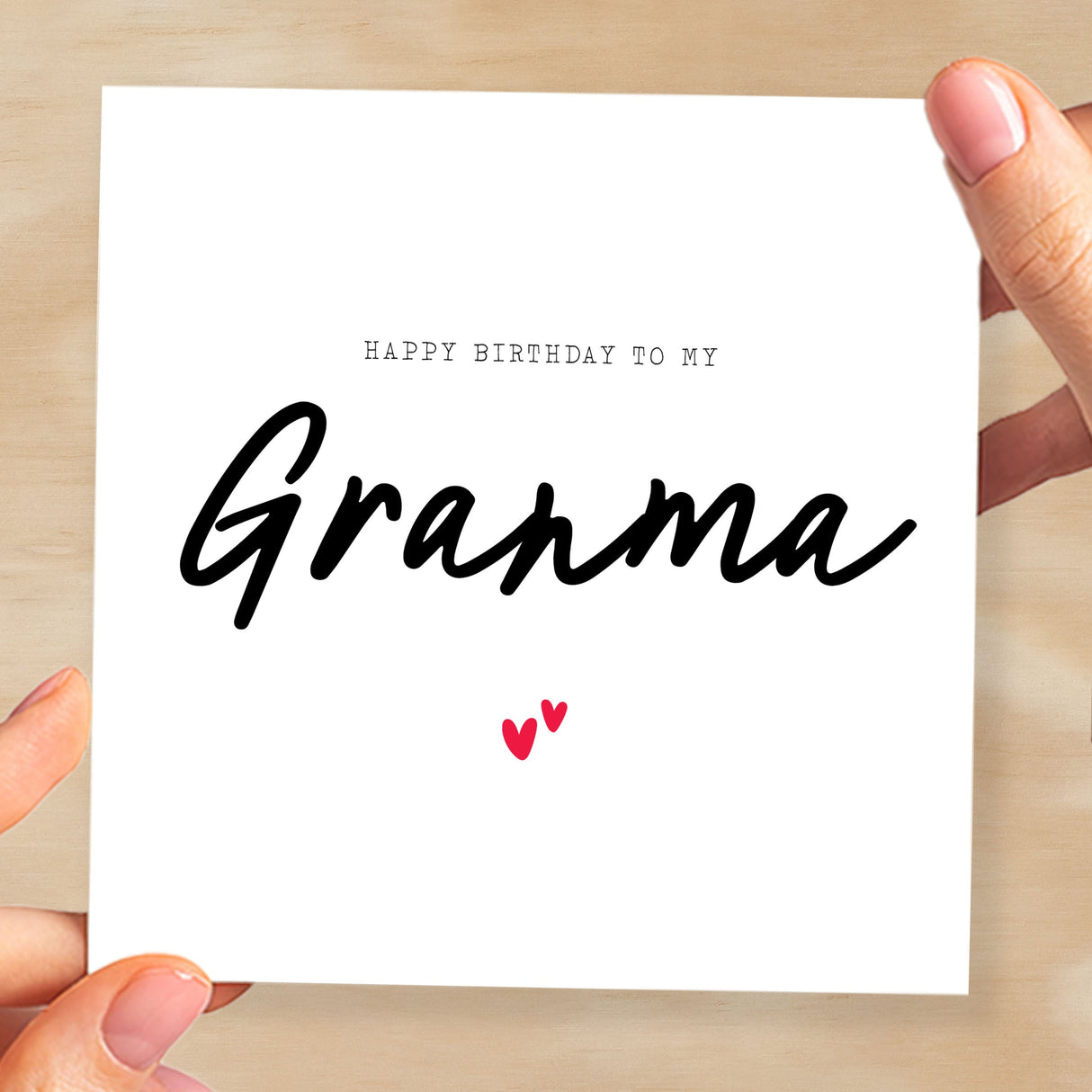 Birthday Card For Granma Happy Birthday Card For Granma Simple Birthday Card For Granma Love Hearts Birthday Card For Granma