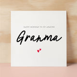 Birthday Card For Granma Happy Birthday Card For Granma Simple Birthday Card For Amazing Granma Love Hearts Birthday Card